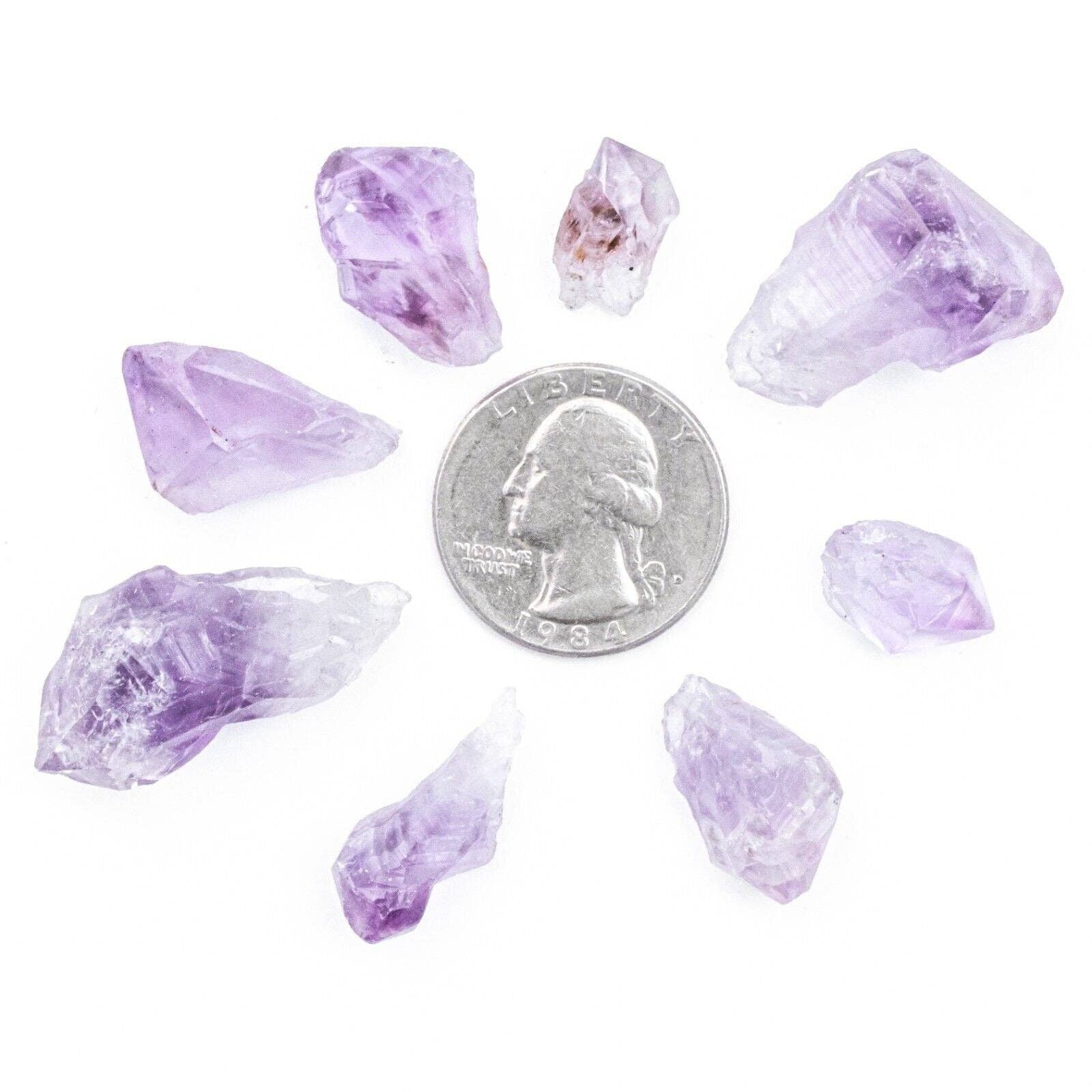 Tree of Life Gems - Wholesale Spiritual Stone/Crystal - NEW! Raw Amethyst Points Bulk, Small Gems, Rock Lover Gift,8
