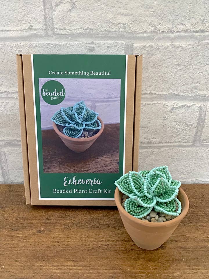 Kit per Creazioni con Perline di Echeveria Succulenta. Un'idea regalo creativa. per la vendita all'ingrosso da parte di The Beaded Garden