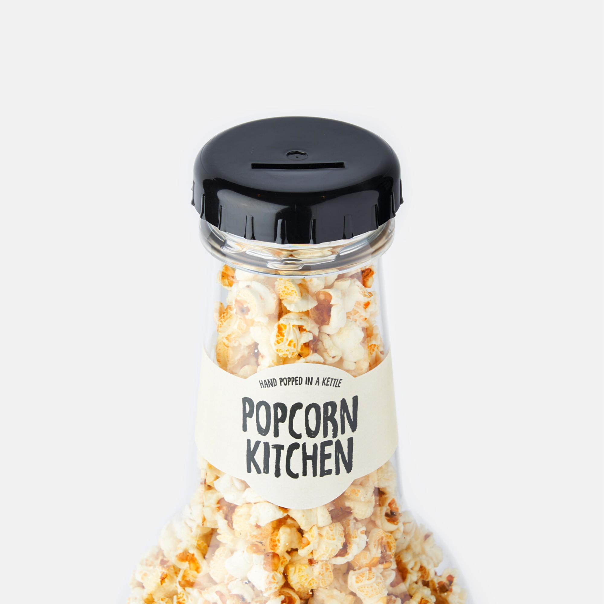 Popcorn Kitchen Ltd – wholesale Popcorn – Giant 'Moneybox' Popcorn Bottle, Rainbow Sweet & Salt 550g 2