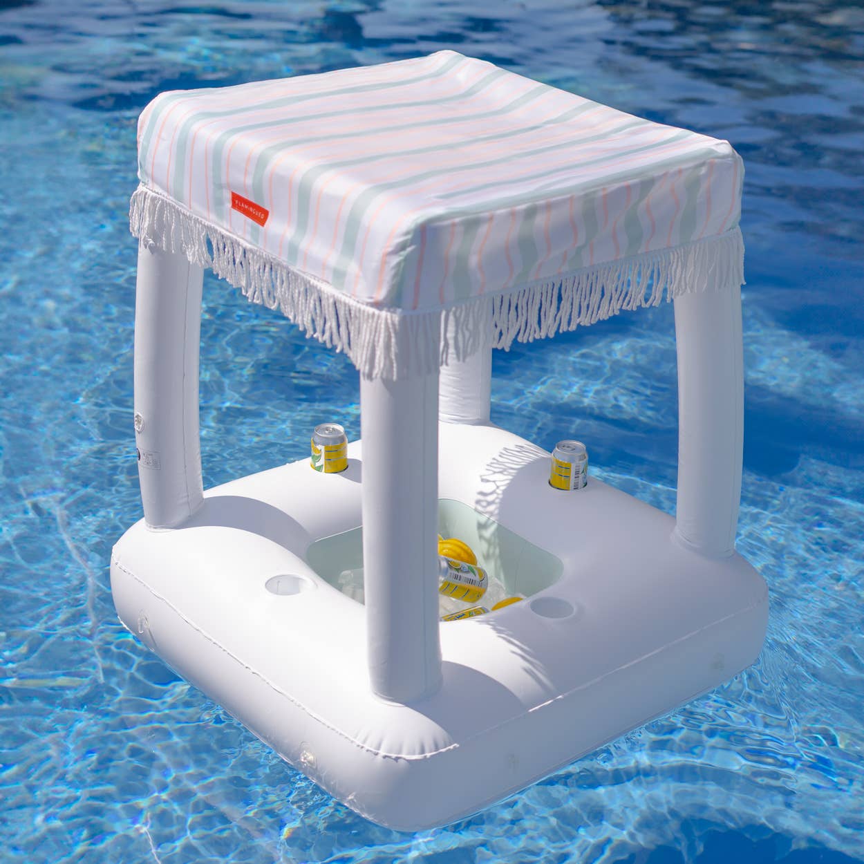 Flamingueo - Venta al por mayor Hinchables - Turquoise mini-bar fridge with canopy and cup holder2