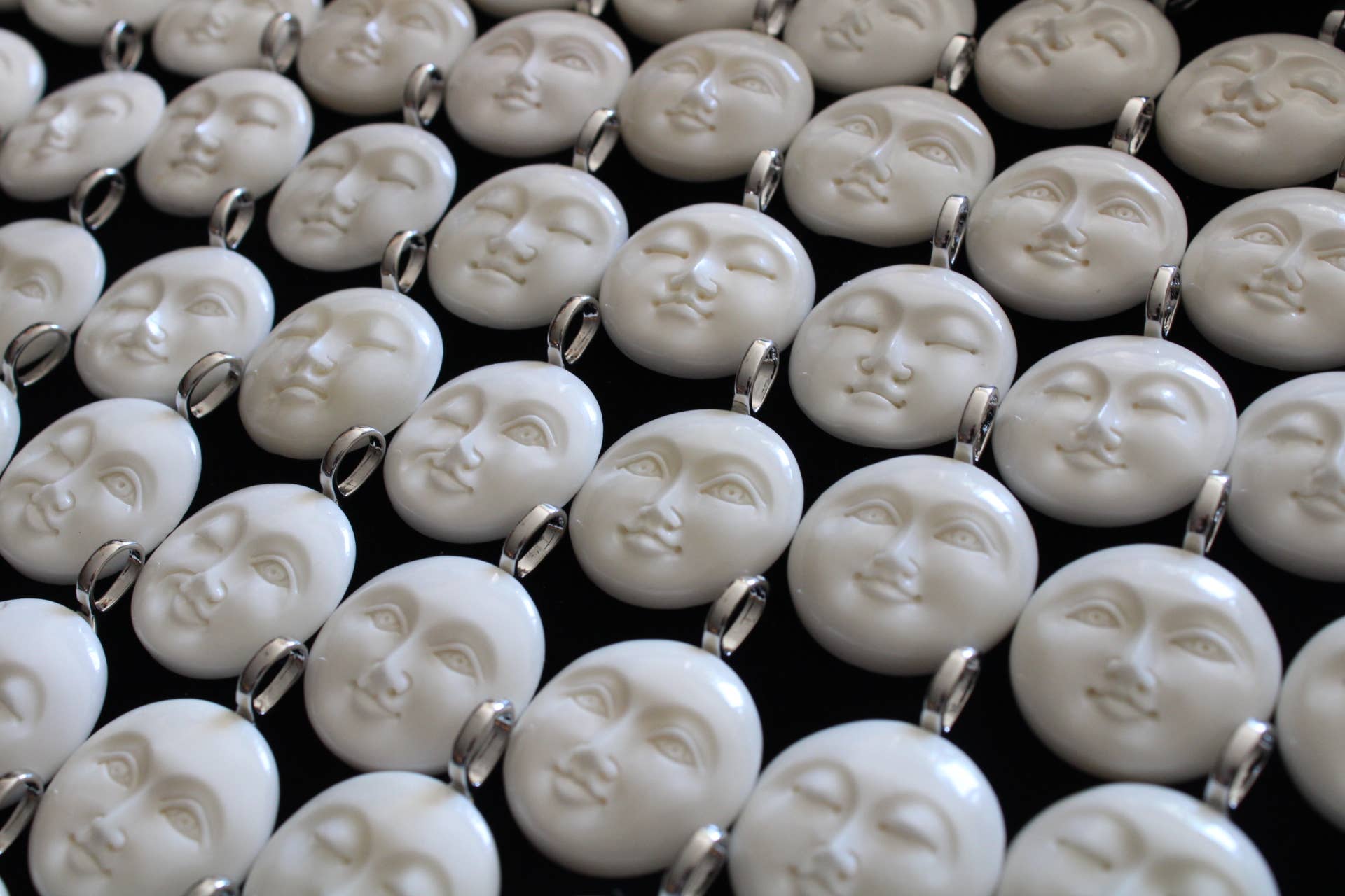 Tika - Wholesale Individual Charm/Pendant - Carved Bone Moonface Pendant2