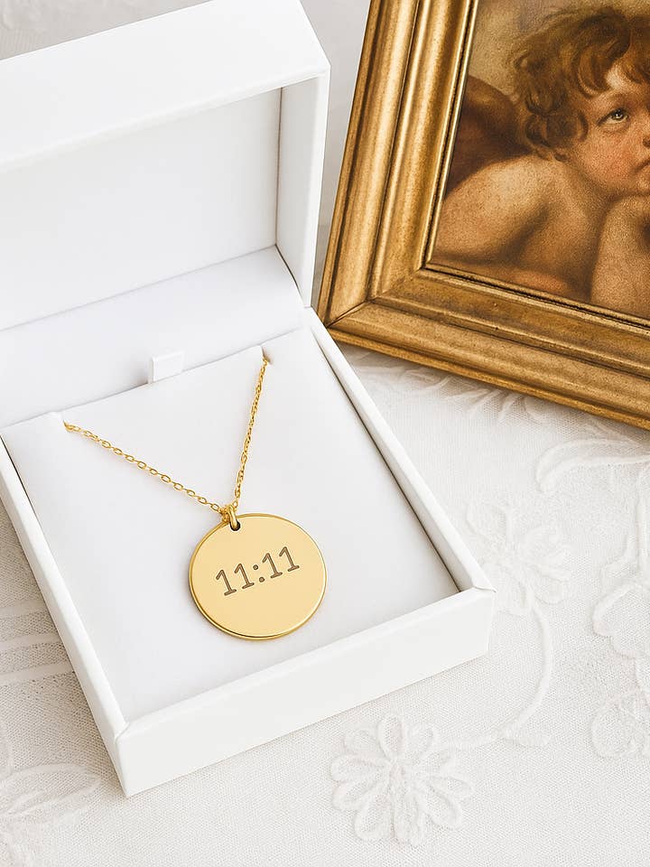 11:11 angel necklace for wholesale by Wild & Free
