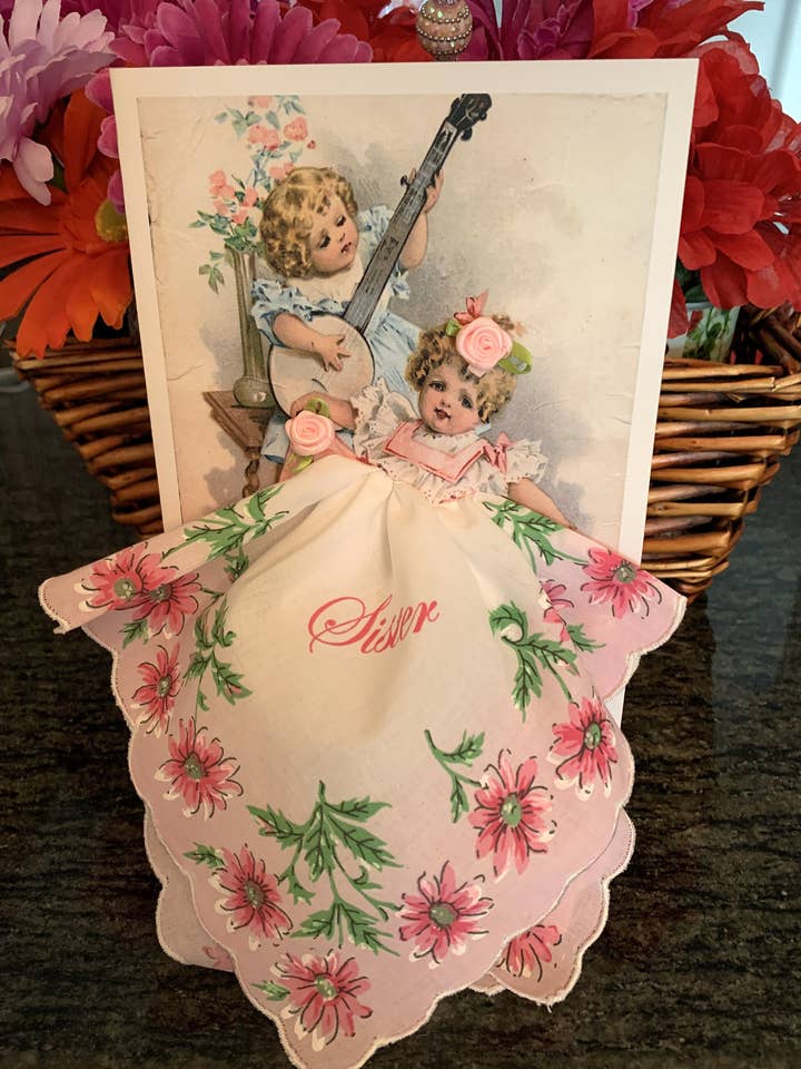 Sister Keepsake Hanky Card for wholesale by MOMENTS IN THYME