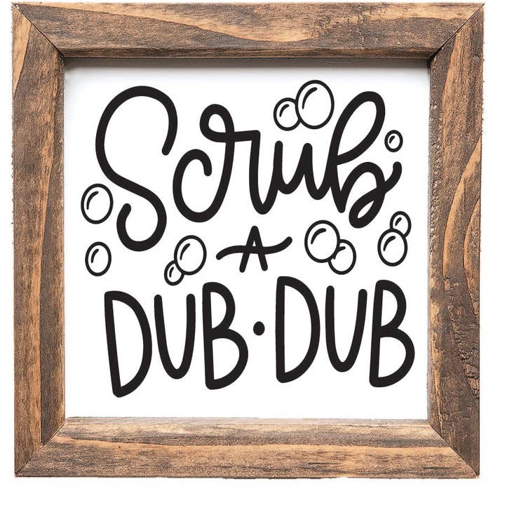 Teele and Co. - Wholesale Bathroom Sign - Scrub A Dub Dub Funny Bathroom Sign