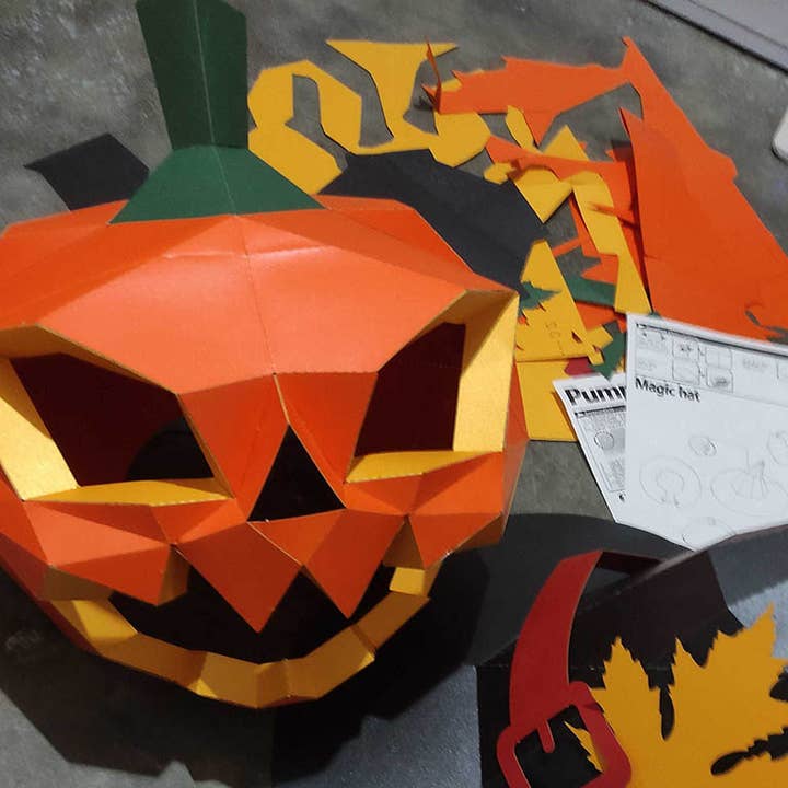 PAPERCRAFT WORLD - Wholesale DIY Craft Kit - 3D PaperCraft Pumpkin Origami Mask2