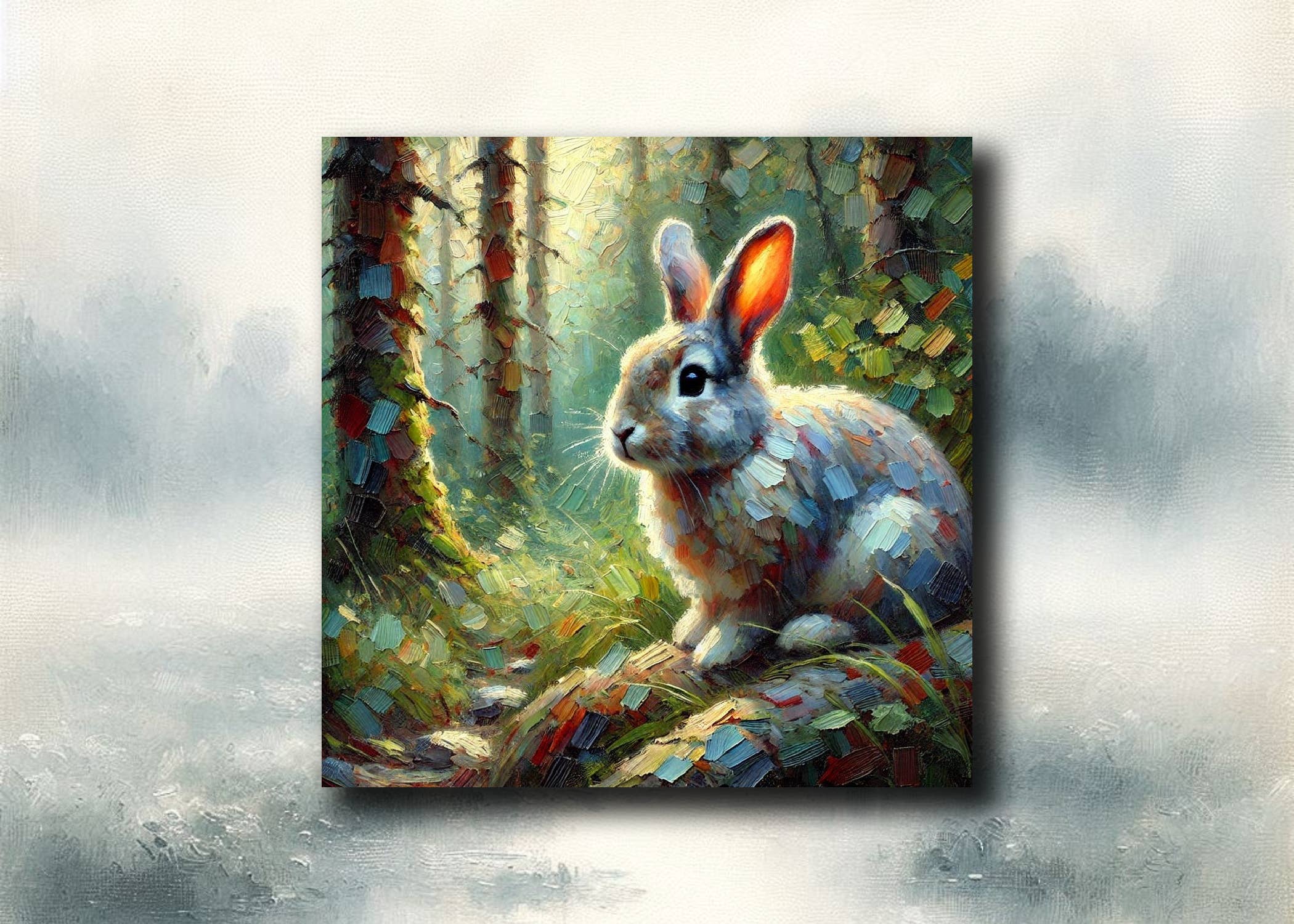 frostedgrey - Wholesale Magnet - Rabbit Fridge Magnet 55x55mm0