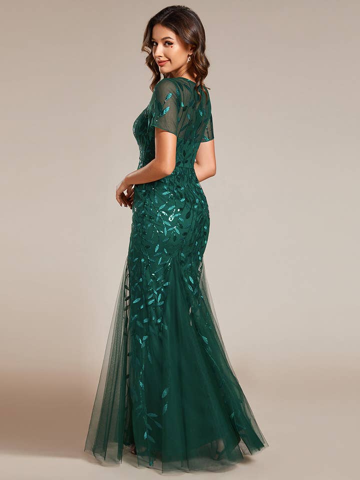 Ever-Pretty - Wholesale Gown - Women's - Sequin Shiny Fishtail Tulle Dresses for Party60