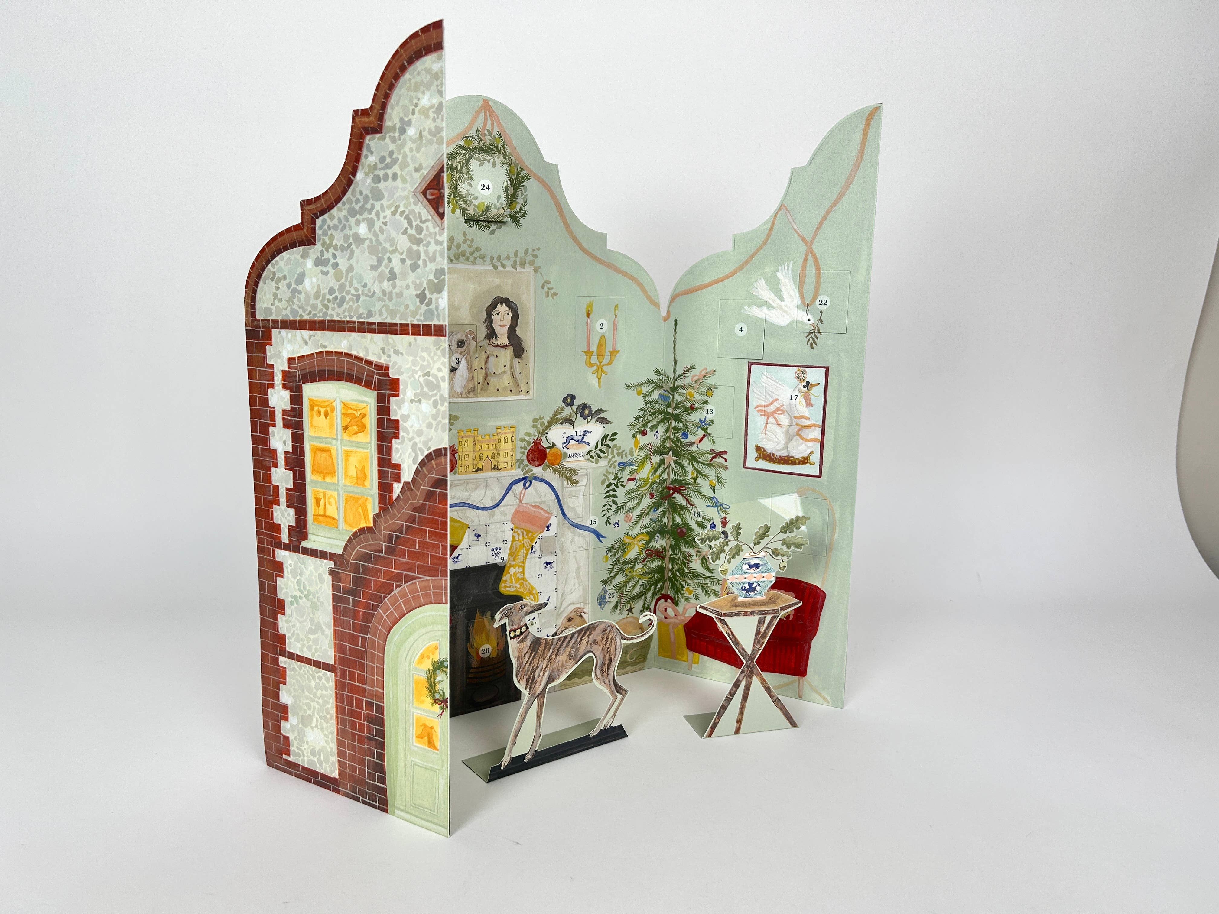 Art Angels - Wholesale Advent Calendar - Festive Dutch Gable Advent Calendar - Polly Fern2
