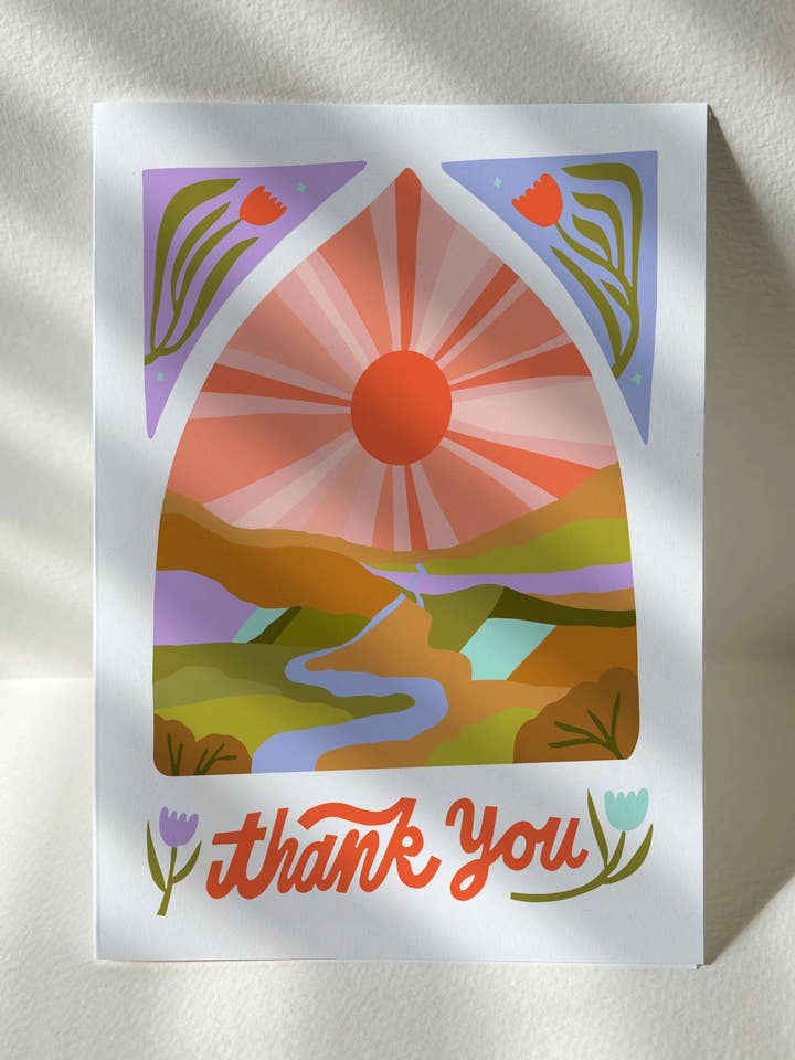 Thank You Landscape - Carte de vœux pour la vente par Karli Fairbanks