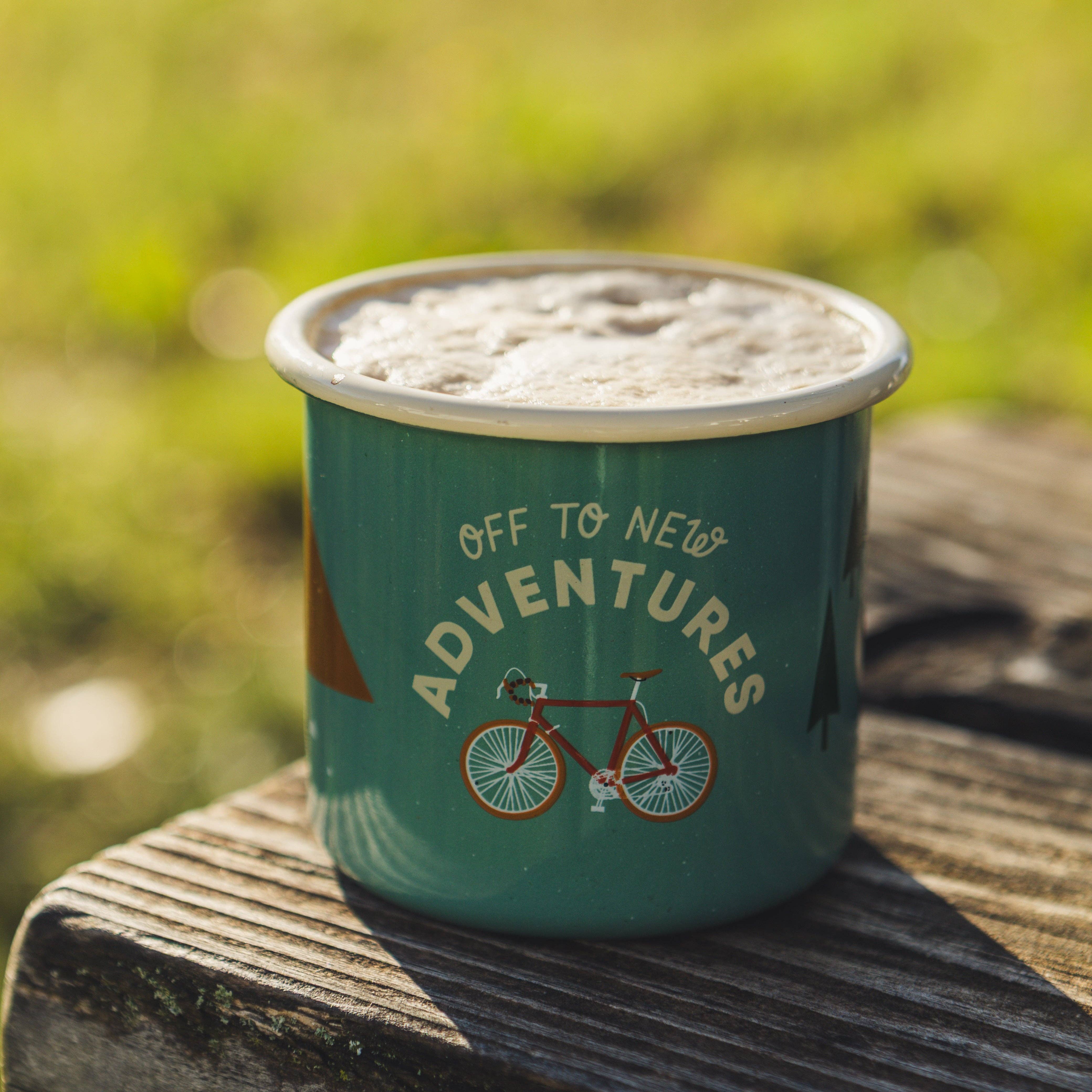 Roadtyping – Großhandel Kaffeebecher – Emaille Tasse Bike2