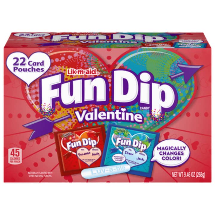 Fun Dip Valentinsdag Kort Sæt 268g - 6 stk. for engroshandel hos I Got Your Candy