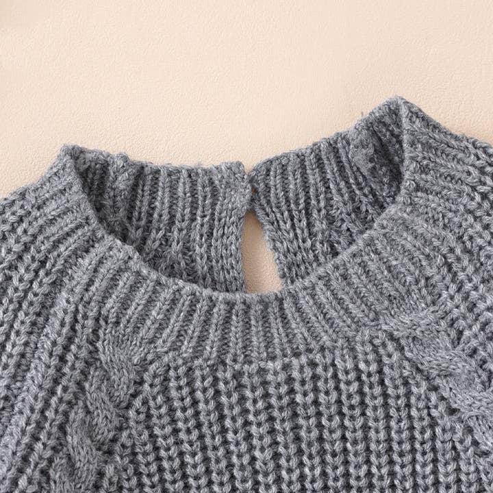 MyKids-USA® - Wholesale Bodysuit (Non-Footed) - Baby - Baby Solid Color Long Sleeve Knitted Woolen bodysuit4