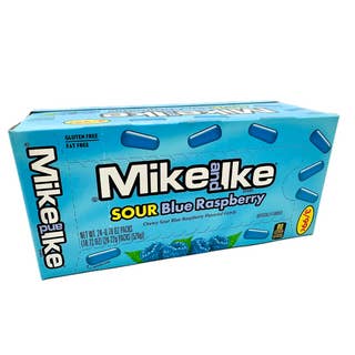 I Got Your Candy - Vendita all'ingrosso Caramelle gommose - Mike and Ike caramelle al lampone blu aspro 22 g - confezione da 241