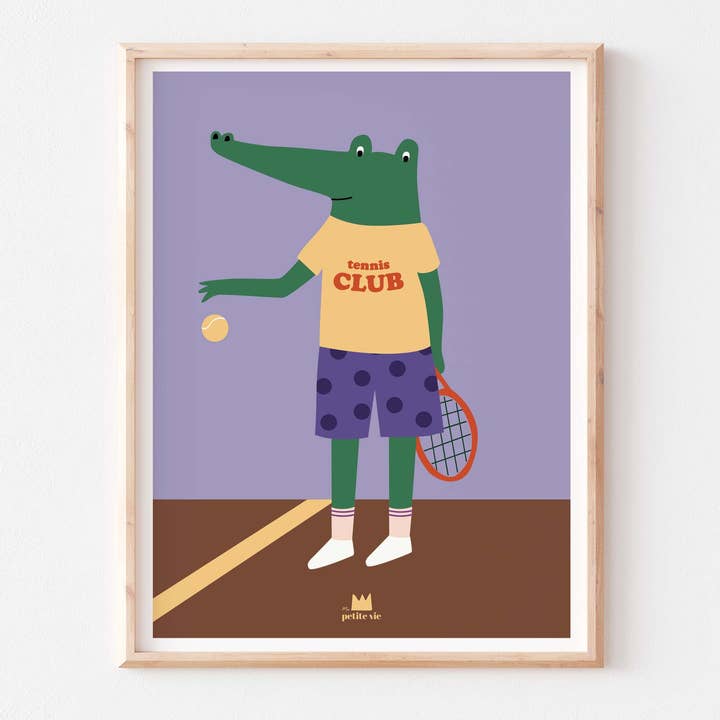 Ma Petite Vie - Wholesale Poster - Poster - Crocodile Tennis (30 x 40 cm)