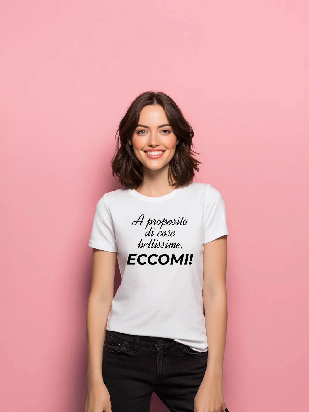 RANPOLLO MILANO - Wholesale Screen Printed T-Shirt - Women's - Here I am1