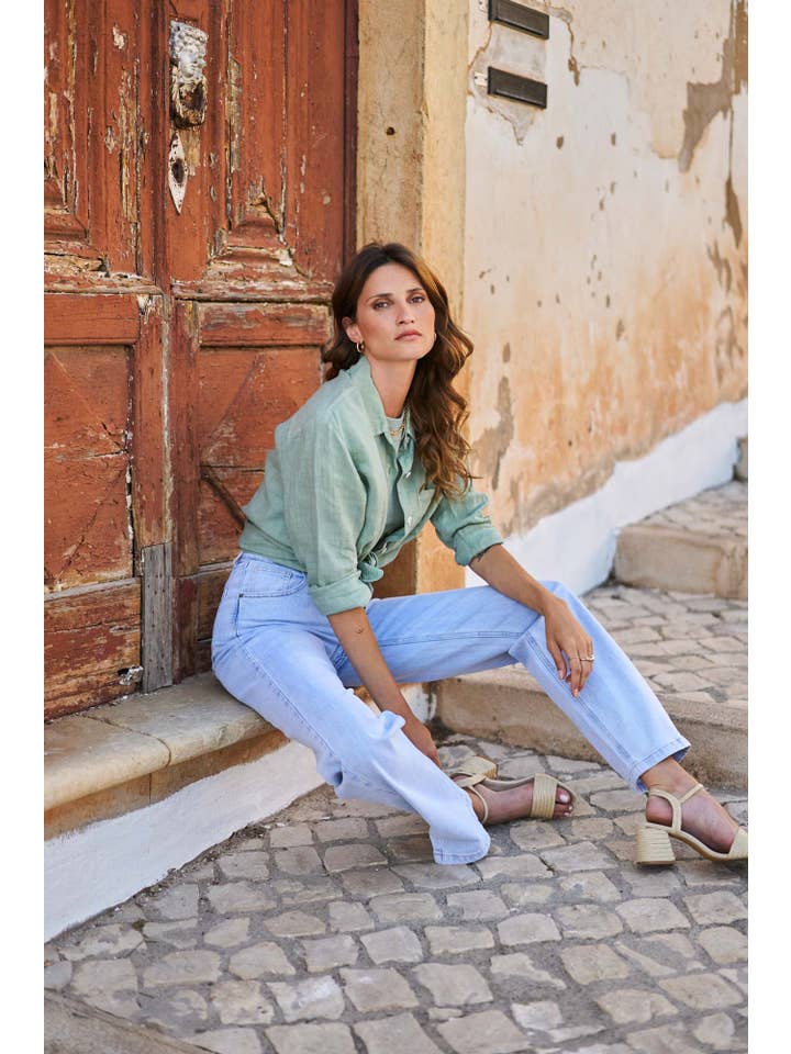 Oraije Paris - Vendita all'ingrosso Jeans - Donna - Jeans Barbara a gamba larga29