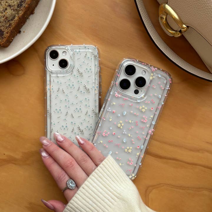 Coconut Lane - Wholesale Phone Case - Women's - Clear Phone Case - Bows in Bloom12