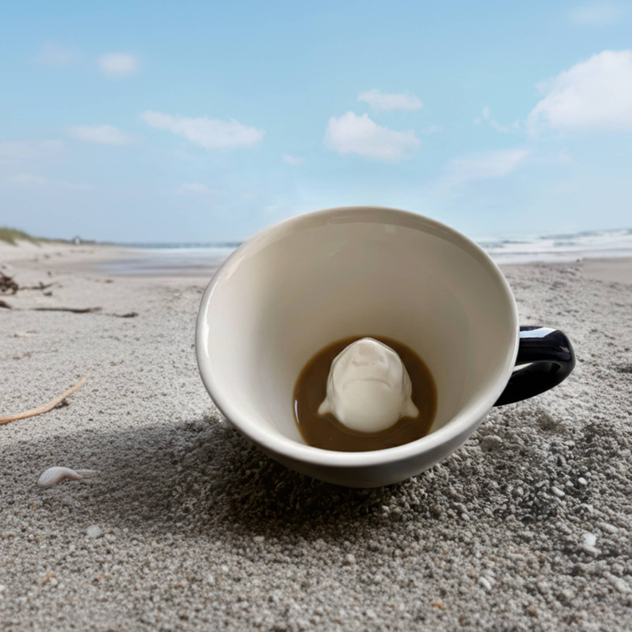 Marineblå Hvidhaj | Keramisk overraskelseskrus (11 oz. marineblå) for engroshandel på Faire5