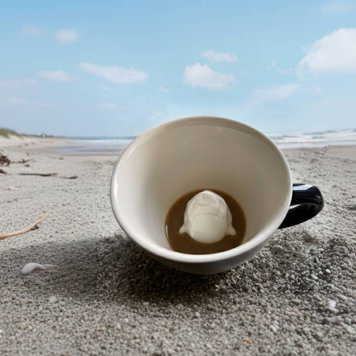 Marineblå Hvidhaj | Keramisk overraskelseskrus (11 oz. marineblå) for engroshandel på Faire5