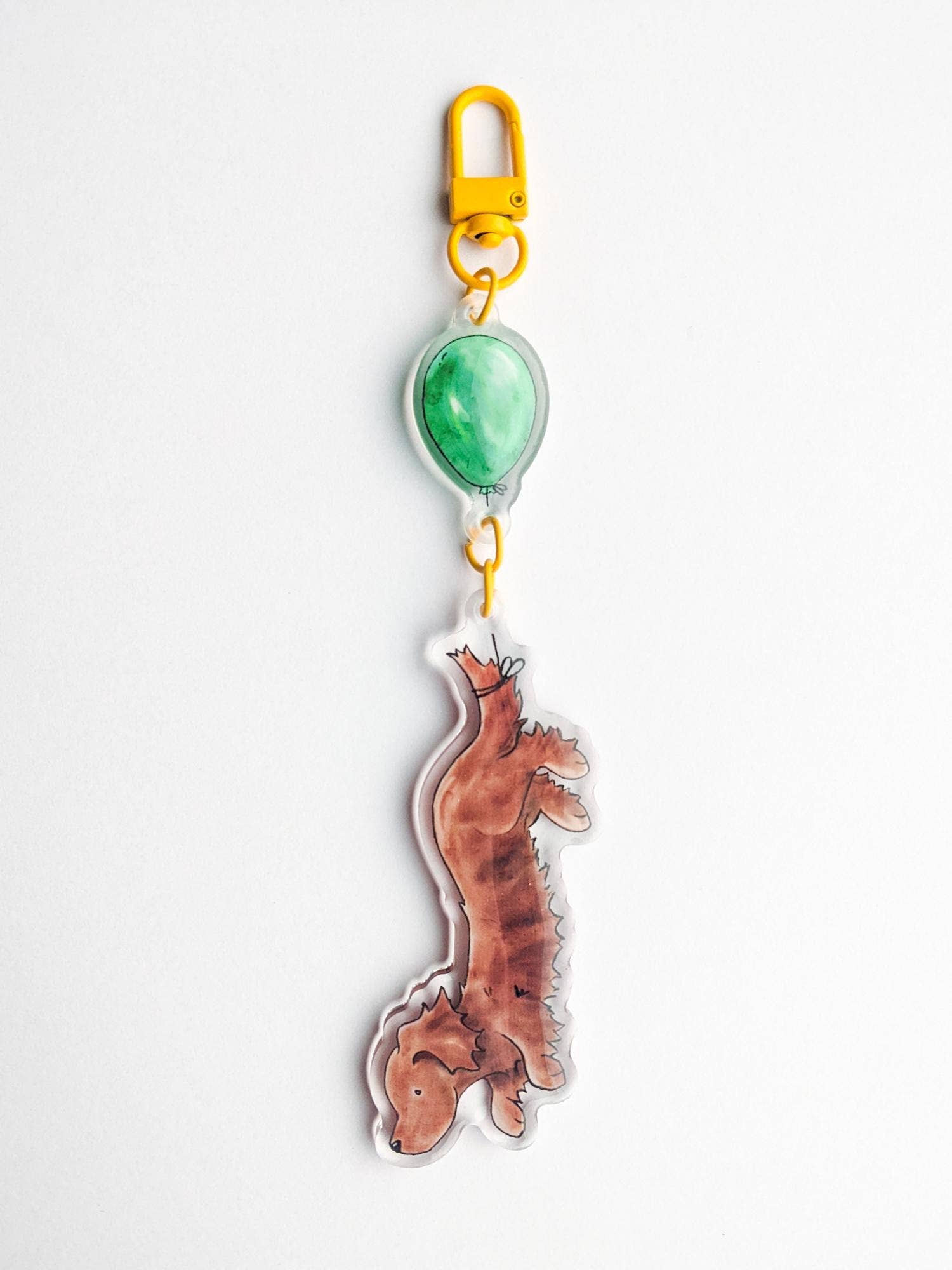 Jasper and Ruby - Wholesale Keychain - Unisex - Acrylic Dachshund with Balloon Keychain2