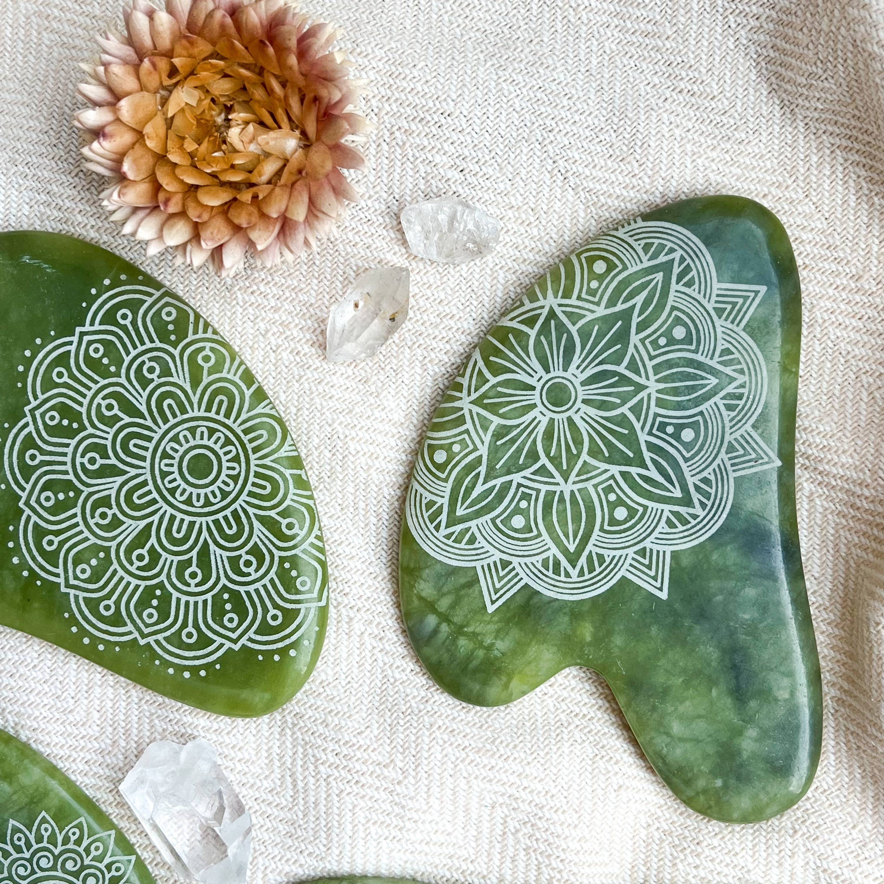 Fractalista Designs – Gua Sha por atacado – Jade Opalite Obsidiana Gua Sha Pedra Massajadora Facial Presente de Spa8