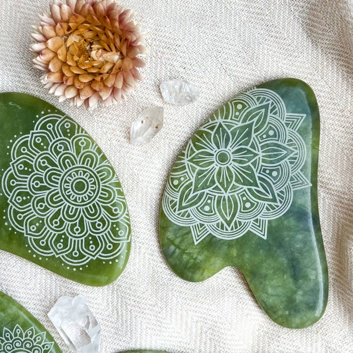 Fractalista Designs – Gua Sha por atacado – Jade Opalite Obsidiana Gua Sha Pedra Massajadora Facial Presente de Spa8