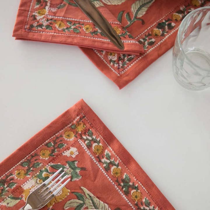 Kapda Casa - Wholesale Tablecloth - Jardín Primavera: Manteles Individuales | 6 Servilletas | Juego de Comedor |50x30cm4