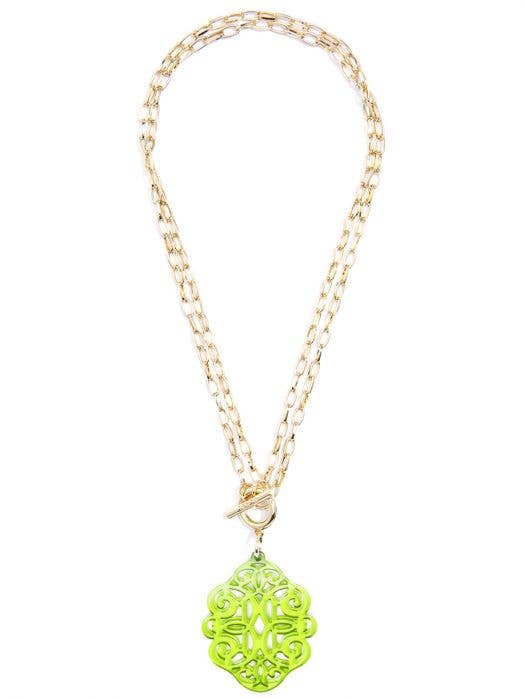 ZENZII Jewelry - Wholesale Pendant/Charm Necklace - Regal Resin Acrylic Pendant Necklace15