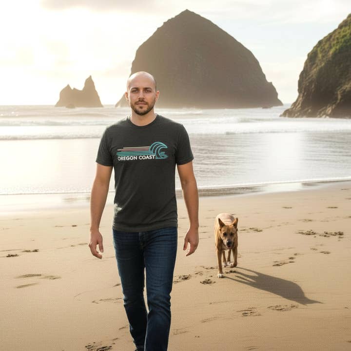 Little Bay Root - Wholesale Screen Printed T-Shirt - Unisex - Oregon Coast Surf Ocean Waves | Adult T-Shirt1