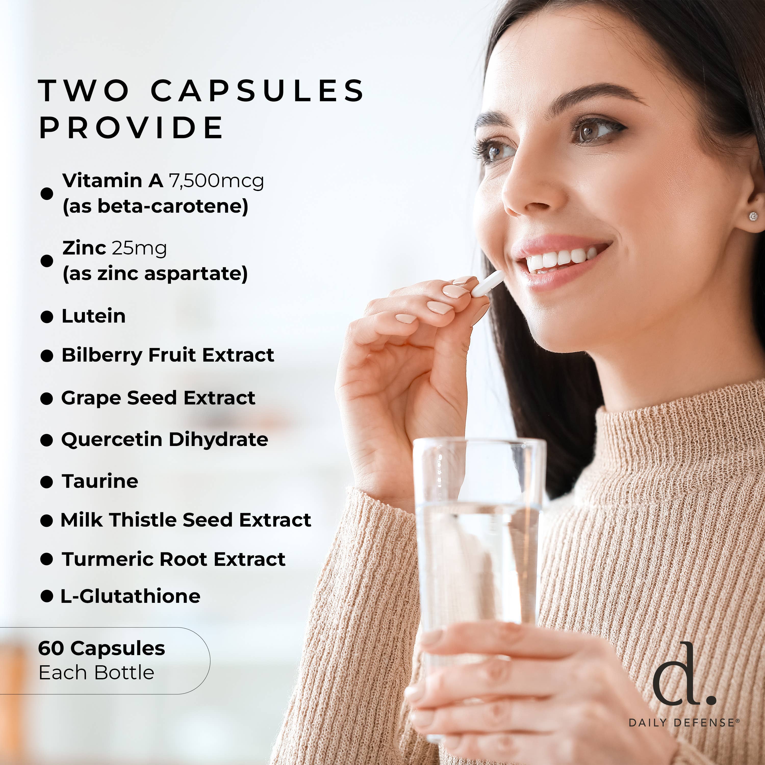 DAILY DEFENSE – Großhandel Nahrungsergänzungsmittel/Vitamin zum Einnehmen – EYE HEALTH Supplement Formel zur Unterstützung der Sehkraft5