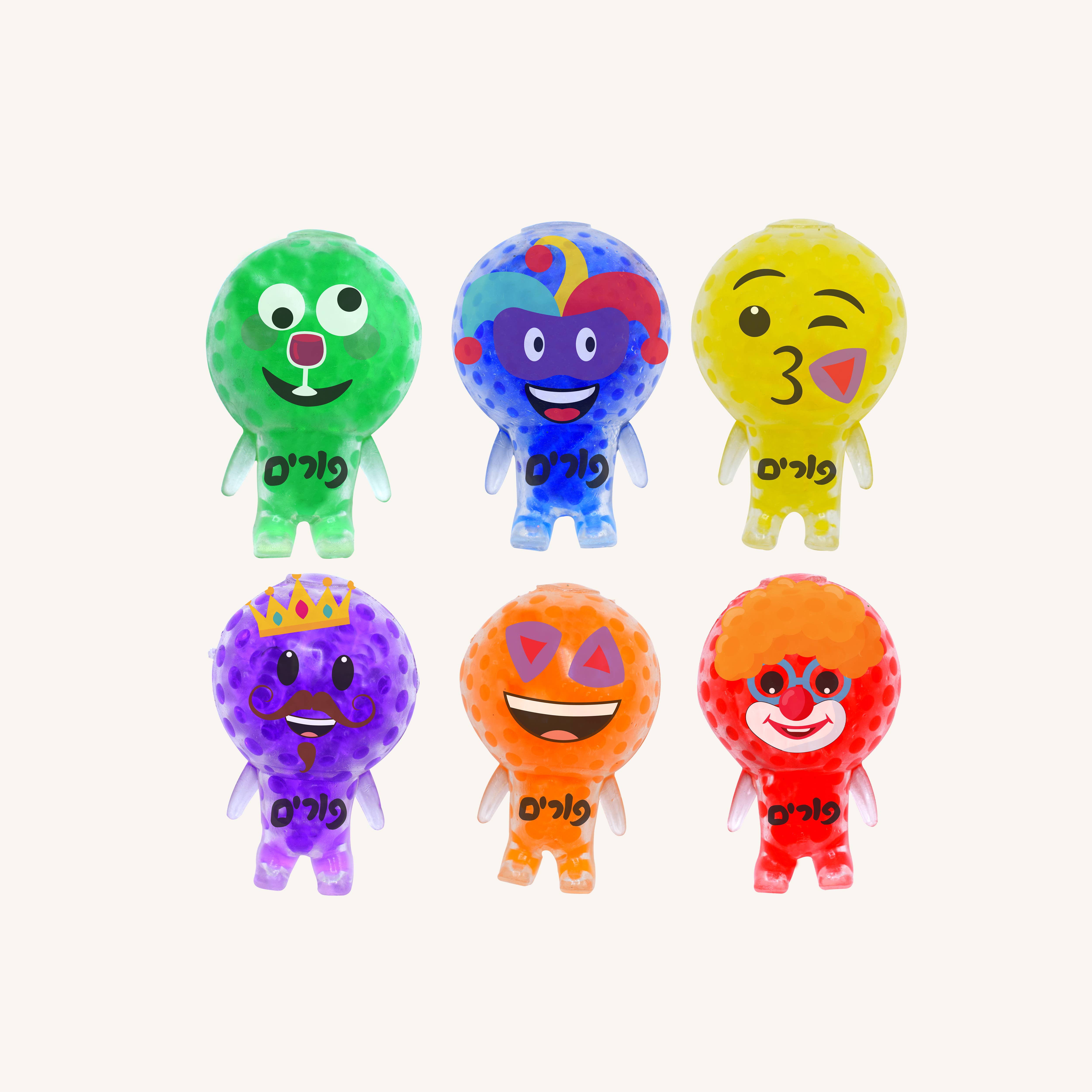 Ner Mitzvah - Wholesale Squishy Toy - Kids & Baby - Purim Squishy Menshy - Assorted Colors