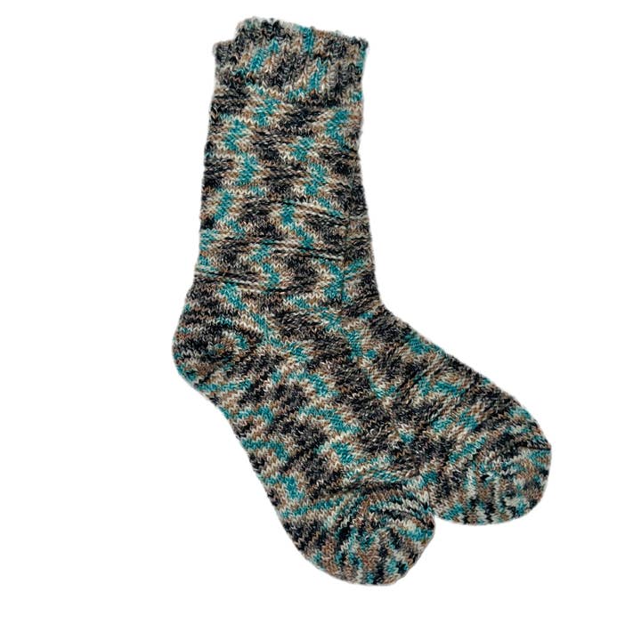 Chaussettes en alpaga à imprimé nodal Hygge HGL001 pour la vente par Socks Kick