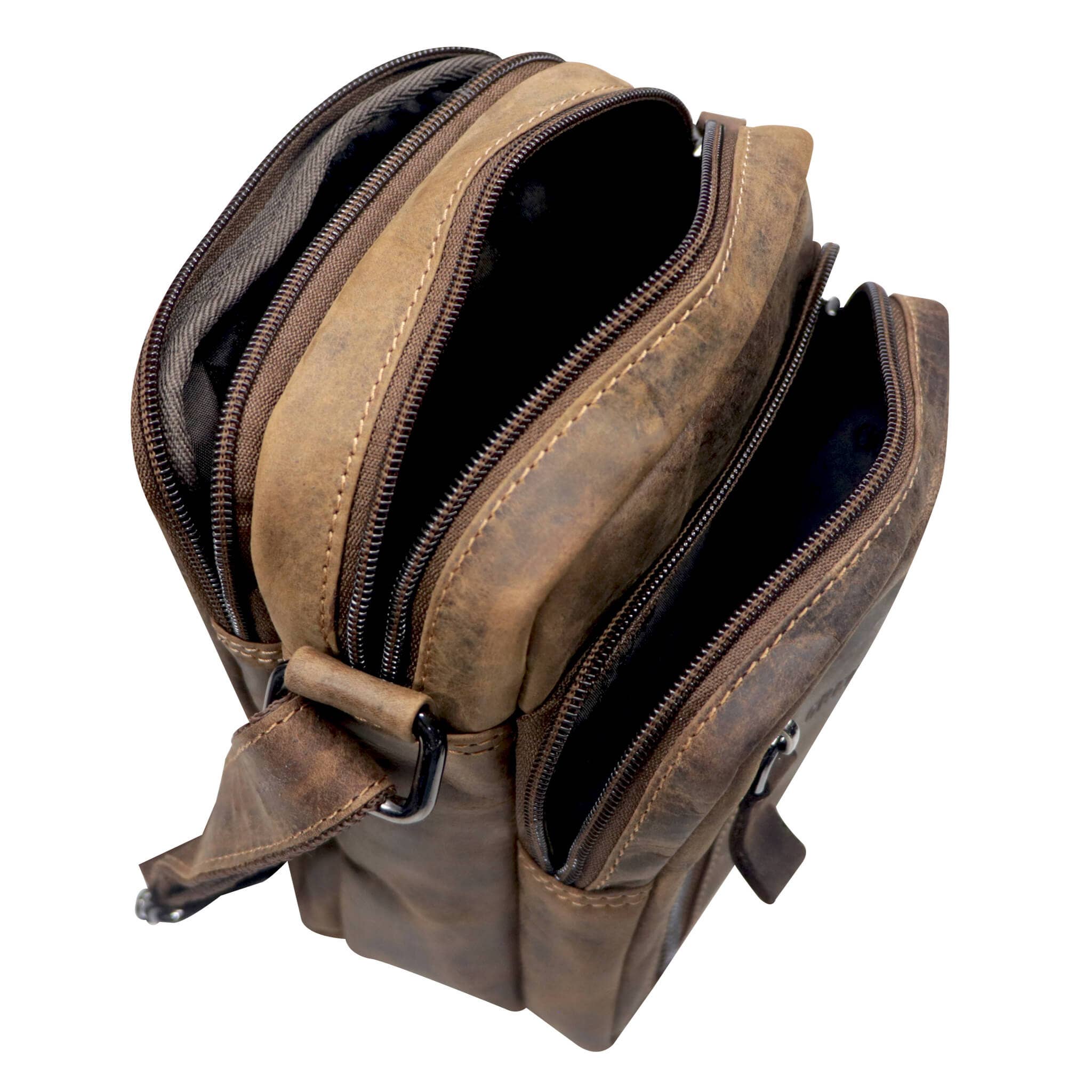 Greenwood – Engroshandel Crossbodytaske – unisex – Nili lille skuldertaske med flere rum Crossbody taske læder12