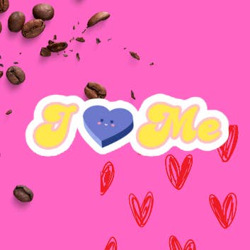 Adhesivo I Love Me para venta al por mayor de Caffeine-Queens LLC
