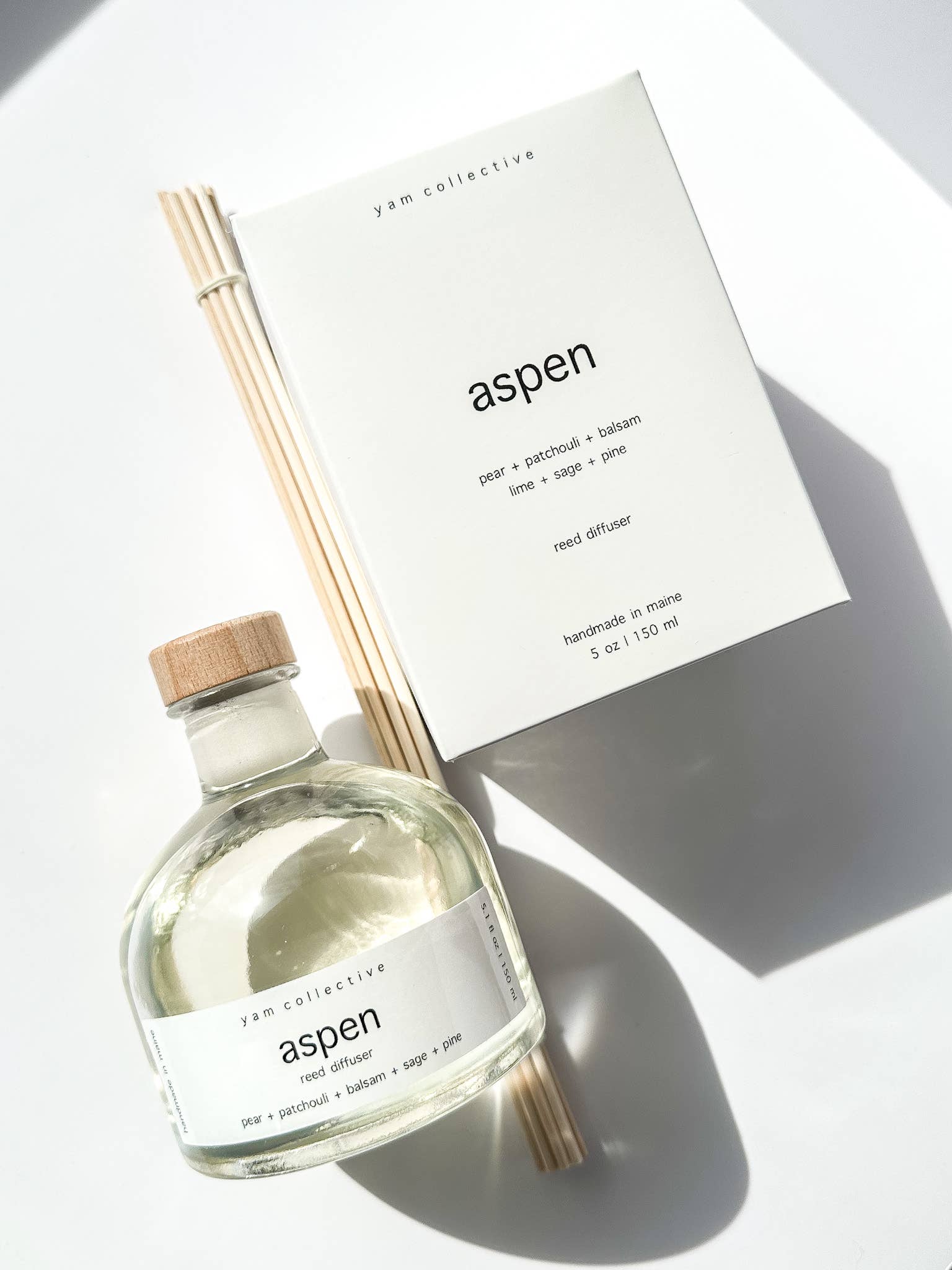 yam collective - Wholesale Reed Diffuser - Aspen - Pear + Balsam Reed Diffuser