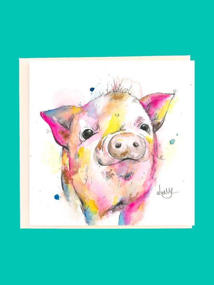 LoveLilly Peter Pig lykønskningskort for engroshandel hos HOOLI MOOLI