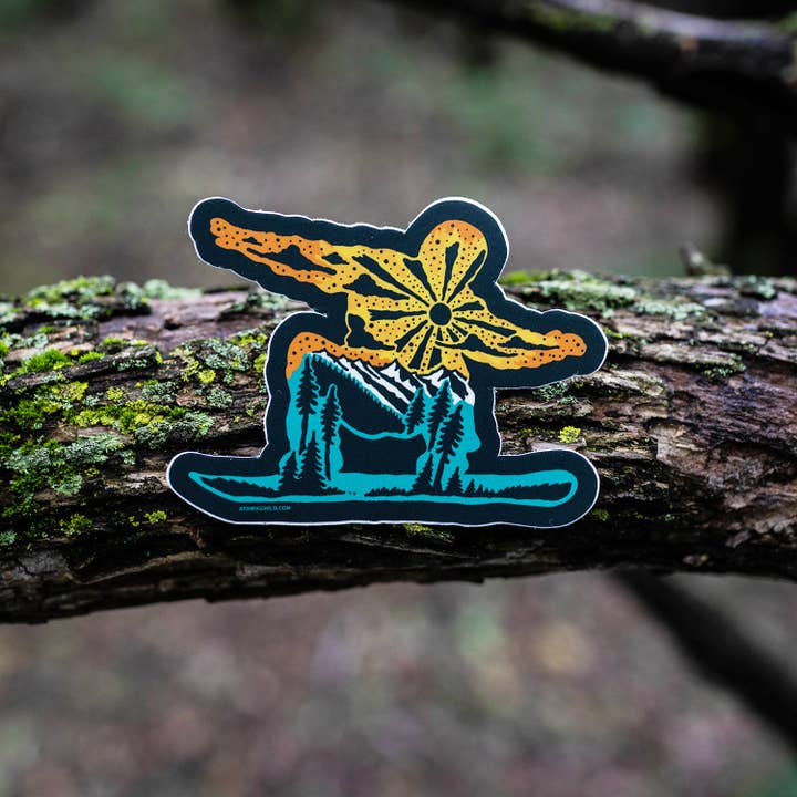 Pegatina Snowboarder para venta al por mayor de Atomicchild