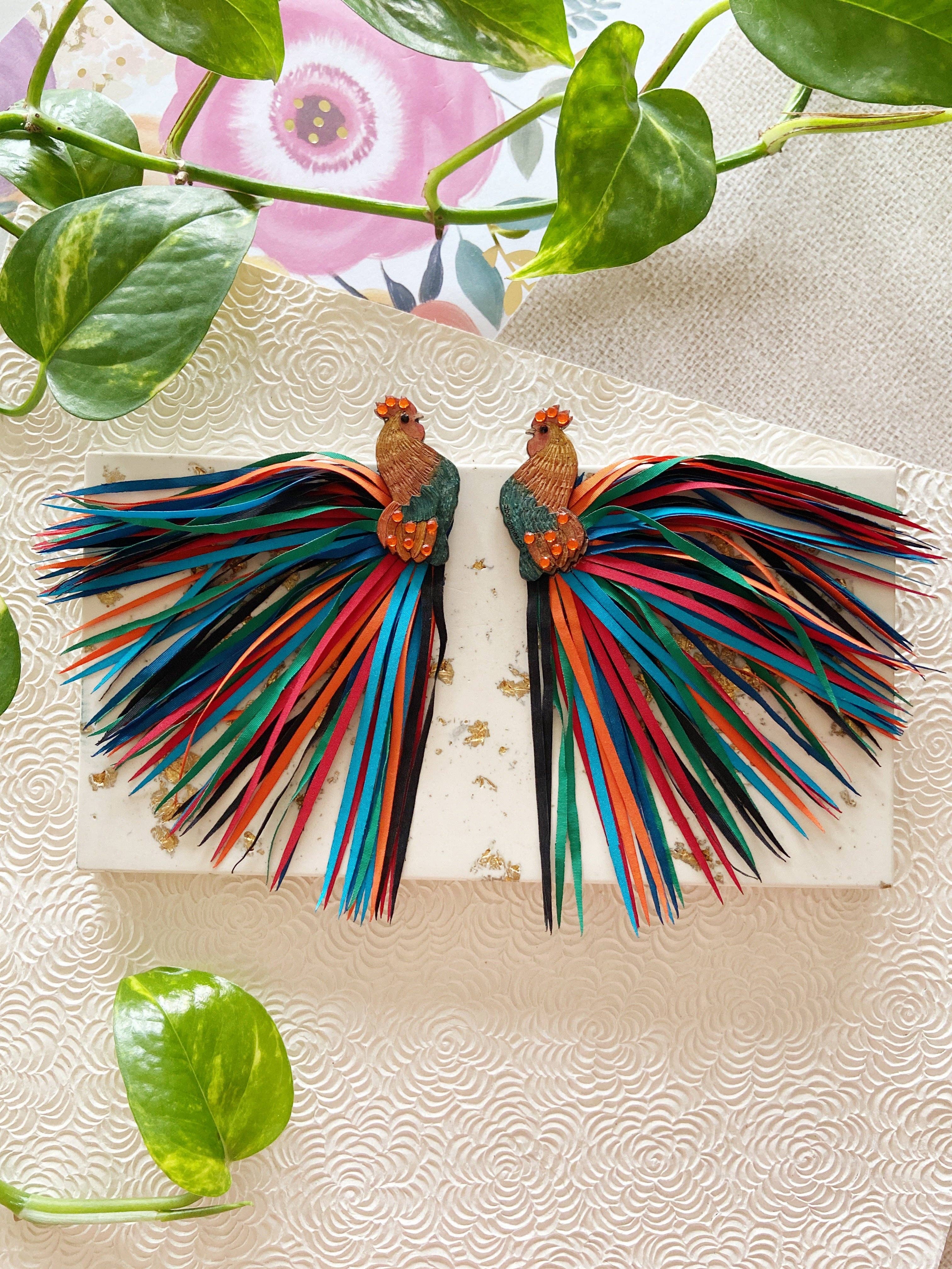 Hola! I'm Back – wholesale Dangle earrings – Rooster Earrings1