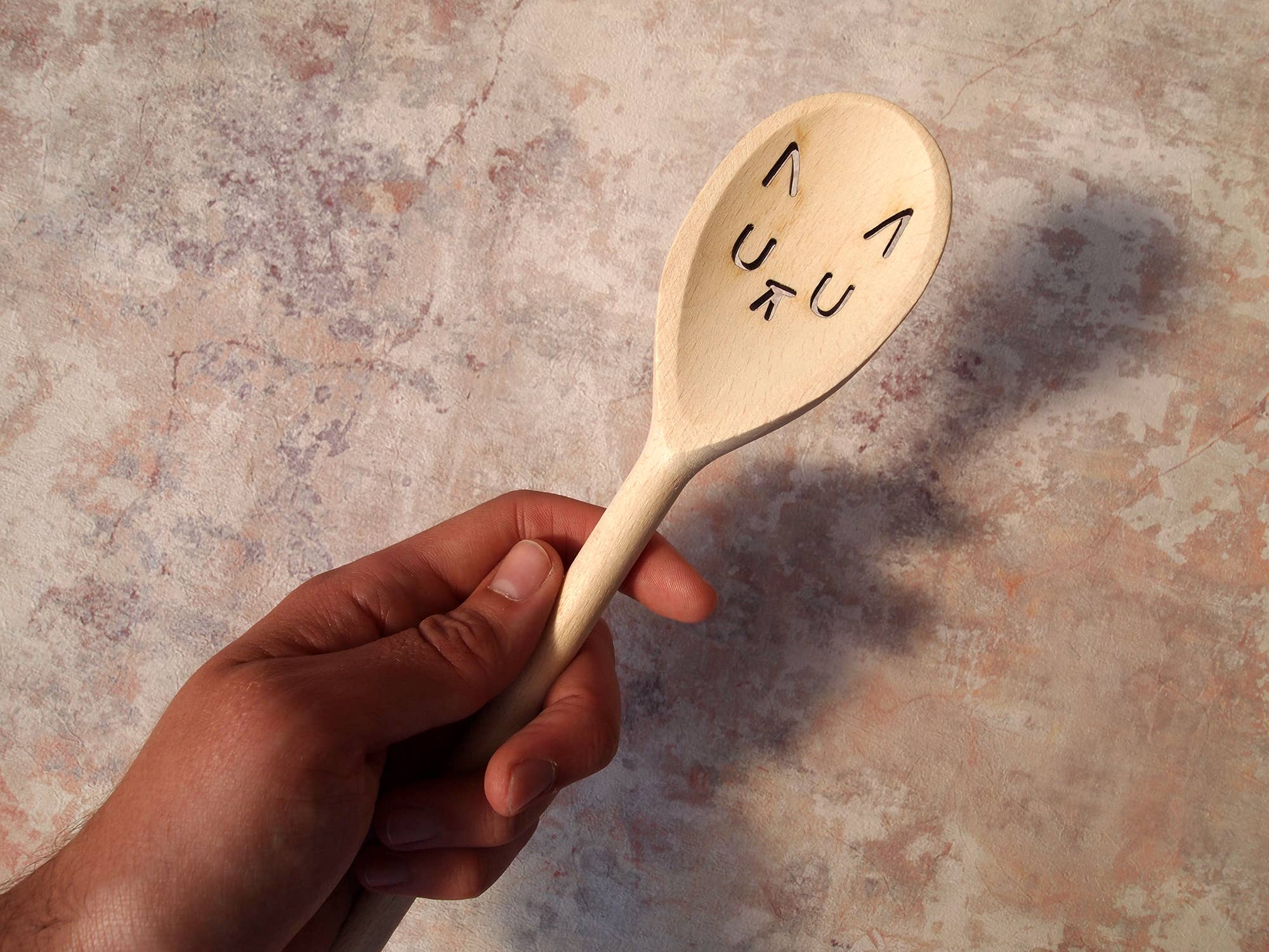 I LIKE CATS – Colher de cozinha por atacado – Colher de pau com cara de gato sonolento utensílio de cozinha6