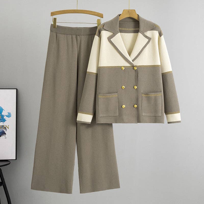 Marayn - Wholesale Suit Set - Women's - Chic Colorblock Knit Suit Spring 2025 Fashion20