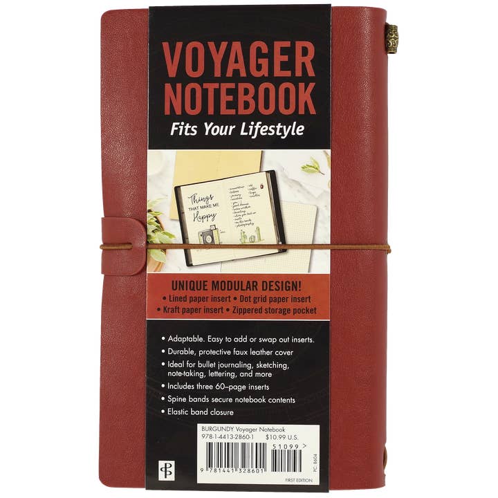 Peter Pauper Press - Wholesale Journal/Diary - Burgundy Voyager Notebook12