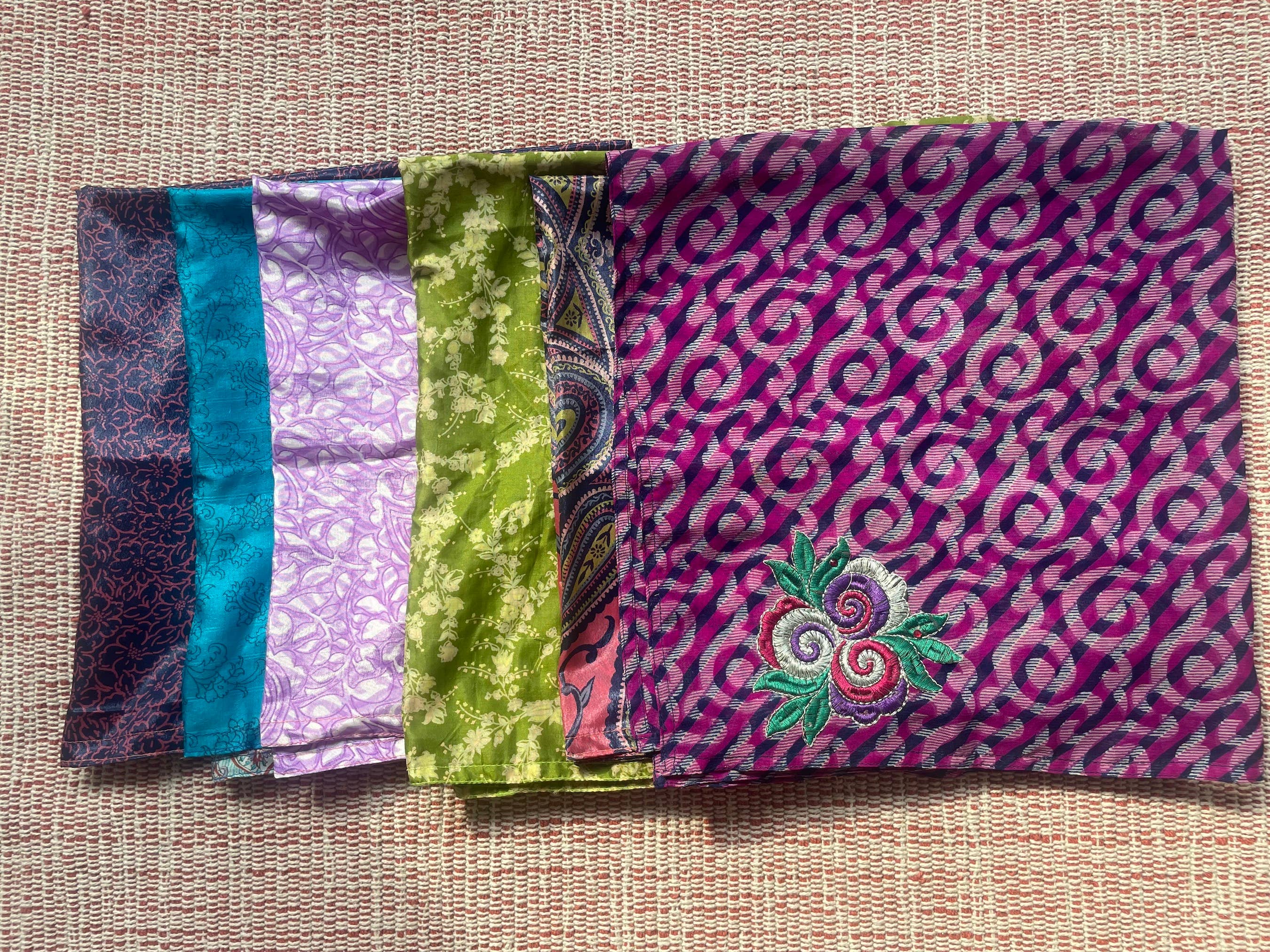 Green Frog India - Wholesale Flat Wrap - Upcycled Sari Furoshiki Re-Usable Gift Wraps1