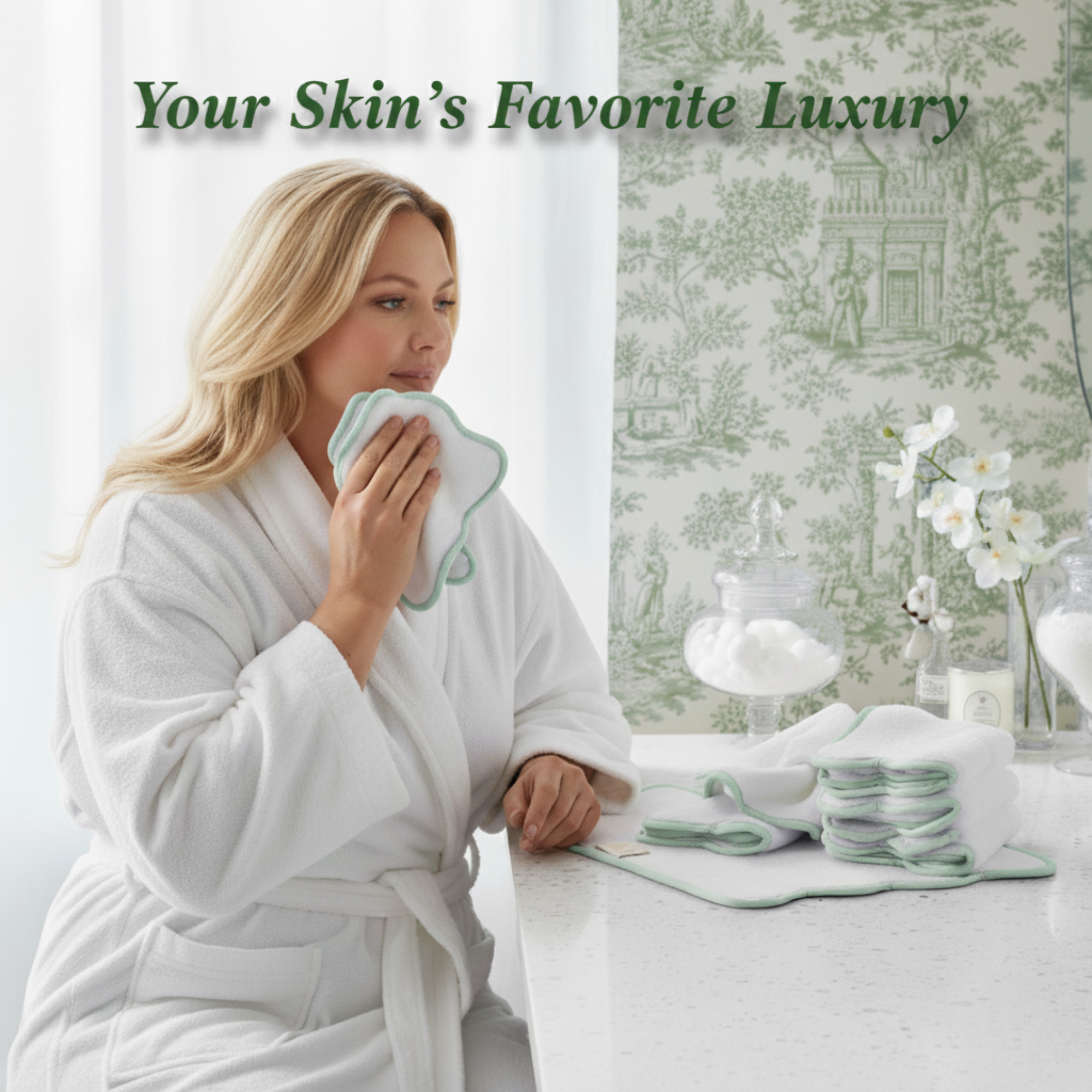 Lotus Linen – wholesale Badrumsmatta – Lyxig badrumsmatta i bomull med kammusselkanter51