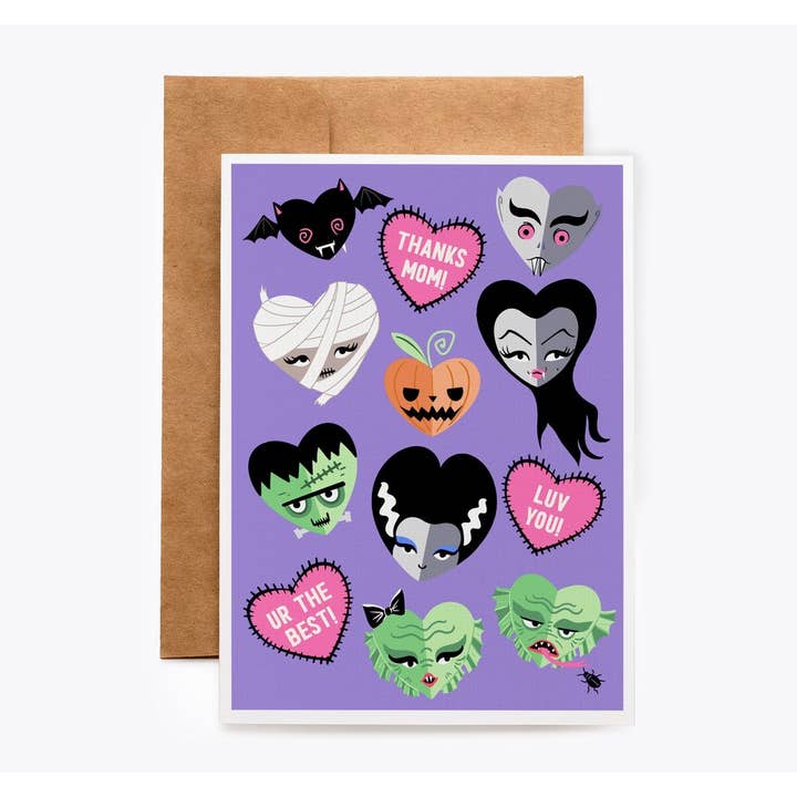 Carte Momster pour la fête des mères pour la vente par Spooky Cat Press