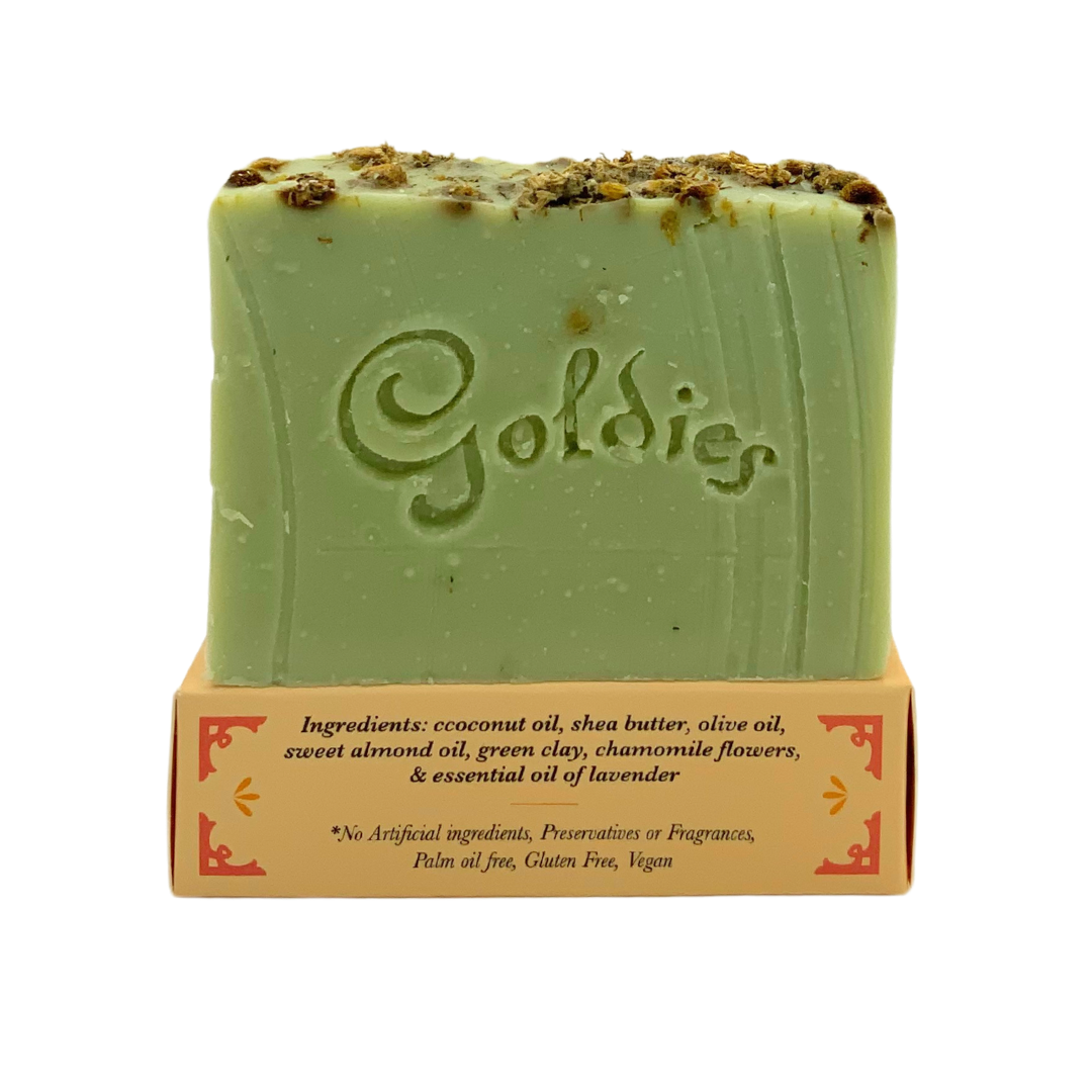 Goldie's Natural Beauty - Venta al por mayor Pastilla de jabón - Jabón en barra verde y dorado | Lavanda | Arcilla verde | Floral4