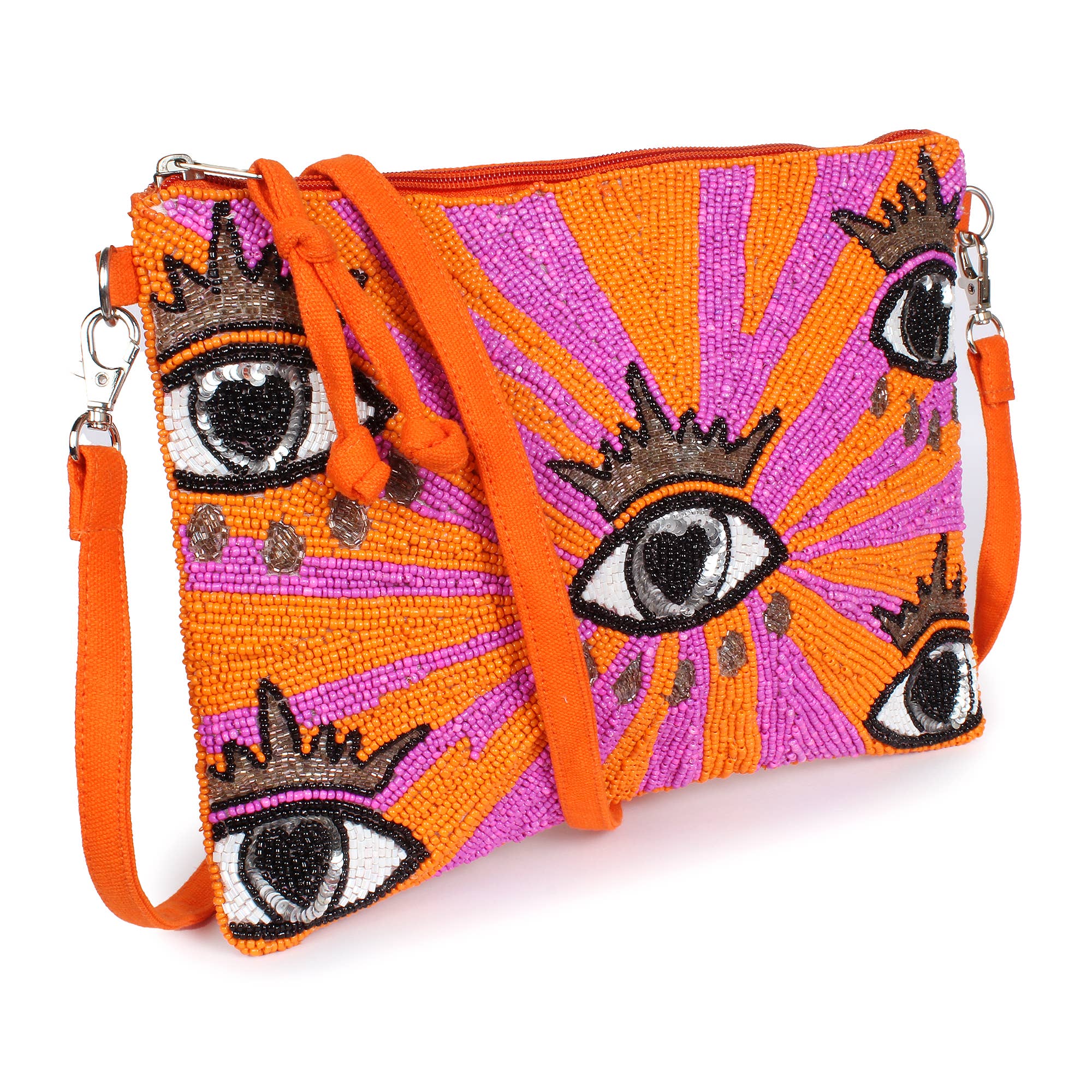 BohoGene - Vente Pochette – femme - Pochette brodée à la main avec perles2