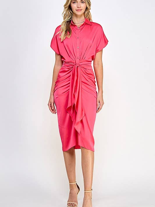 Twentyten - Wholesale Dress - Women's - Charmeus Midi Collared Dress for Women 5176IMD 14