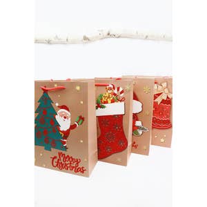 Wholesale Christmas Gift Bag Drawstring Bundle Mouth Plastic Candy