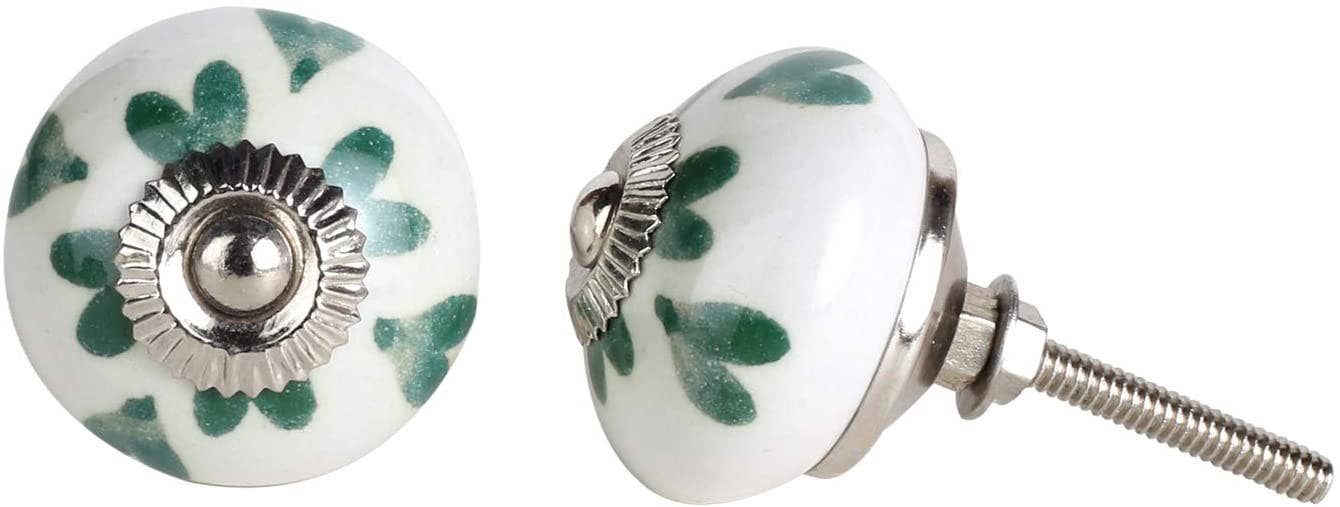 Perilla Home - Wholesale Knob/Pull - Set of 12 Garden green ceramic knobs9