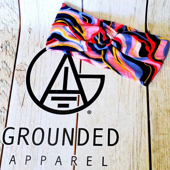 Gebreide twist hoofdband - Multi voor wholesale door Grounded Apparel, LLC